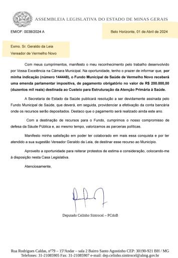 Indicação ofico 038/2024